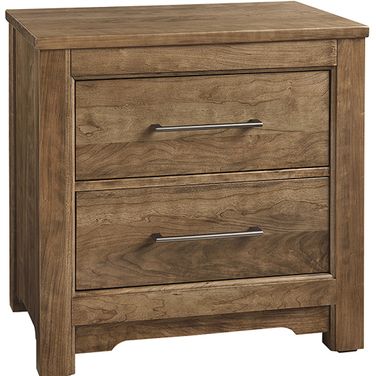 Crafted 2 Drawer Nightstand In Medium Cherry