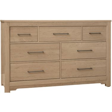Crafted 7 Drawer Dresser In Bleached Cherry