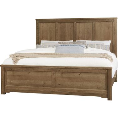 Crafted King Six Panel Bed In Medium Cherry