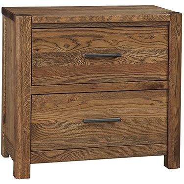 Crafted Oak 2 Drawer Nightstand In Natural