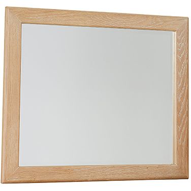 Crafted Oak Landscape Mirror In Bleached White