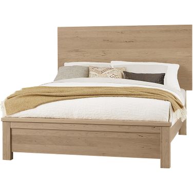 Crafted Queen Plank Bed In Bleached Cherry