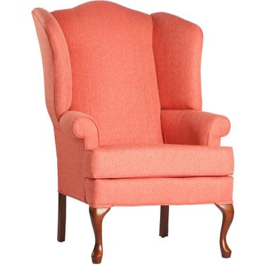 Crawford Wing Back Chair In Coral