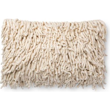 Loloi P0537 Cream 16" x 26" Cover Only Pillow