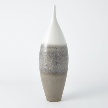 Cream Rises Large Vase In Blue
