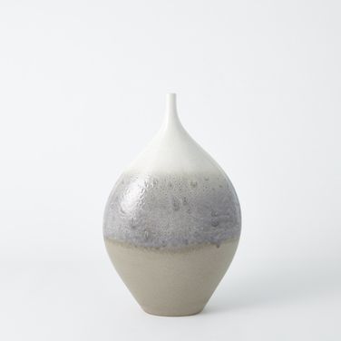 Cream Rises Large Vase In Wide