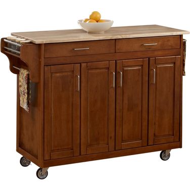 Create-A-Cart Brown Kitchen Cart 9200-1061