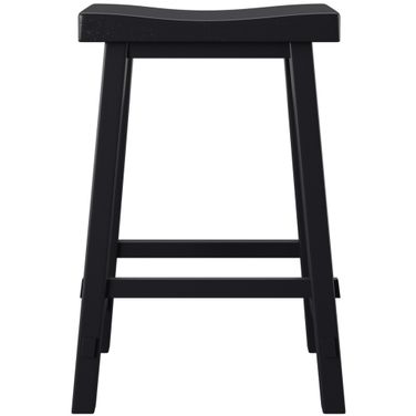 Creations II Black 30 Inch Sawhorse Barstool