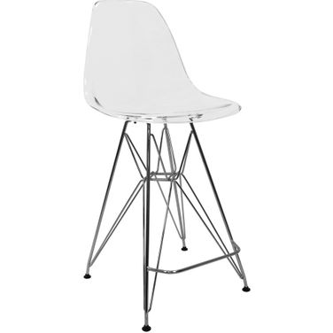Cresco Acrylic Barstool In Clear