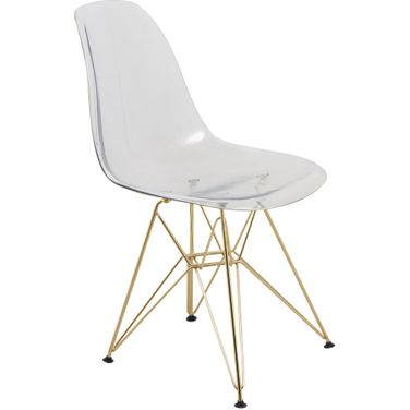 Cresco Molded Eiffel Side Chair In Clear