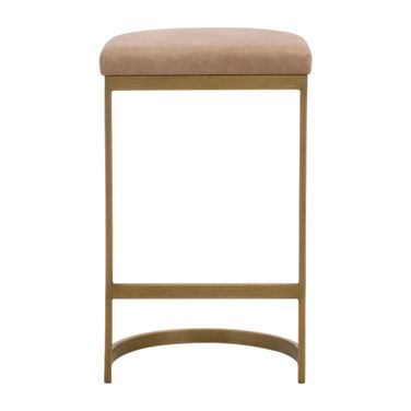Traditions Cresta Counter Stool In Ivanhoe Toast and Brushed Gold