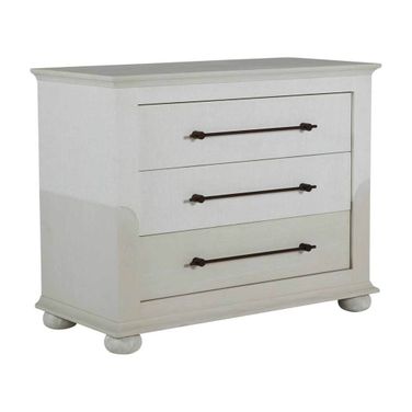 Crestine Chest In Cerused White and Antique Bronze