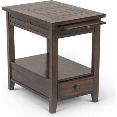 Crestline Chairside End Table In Brown