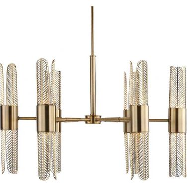 Cret 12 Light Chandelier In Brass
