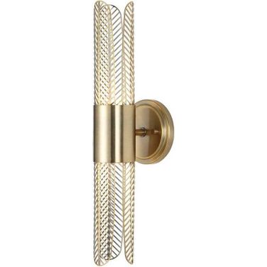 Cret 2 Light Led Sconce In Brass