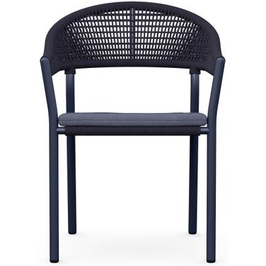 Crete Stackable Dining Chair with Cushion In Anthracite and Graphite