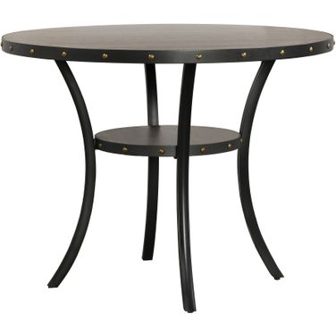 Crispin 36 Inch Round Bar Table In Gray