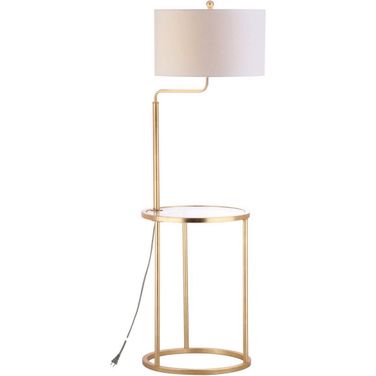 Crispin Gold Leaf Floor Lamp Side Table
