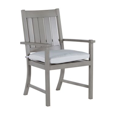 Croquet Aluminum Arm Chair In Heidi Silver