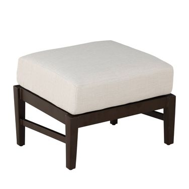 Croquet Aluminum Ottoman In Bali Pearl