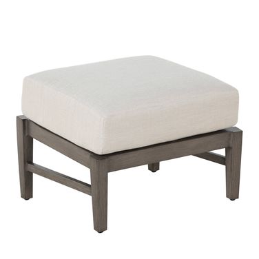 Croquet Aluminum Ottoman In Bali Pearl