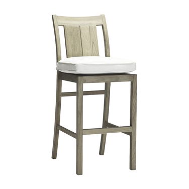 Croquet Teak 24 Inch Counter Stool In Bali Pearl