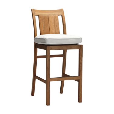 Croquet Teak 24 Inch Counter Stool In Bali Pearl