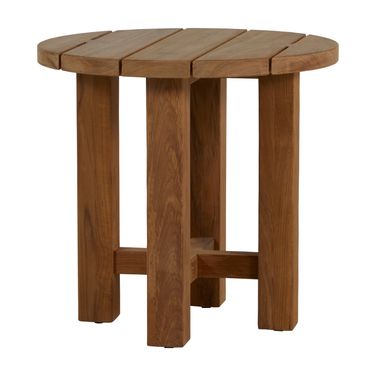 Croquet Teak End Table In Natural Teak