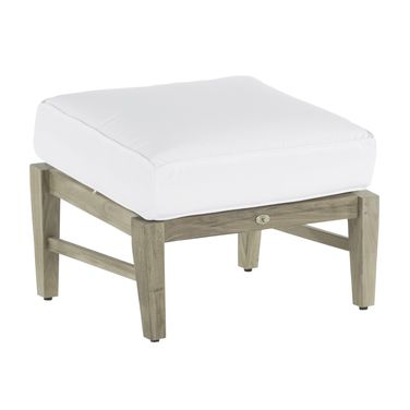 Croquet Teak Ottoman In Bali Pearl
