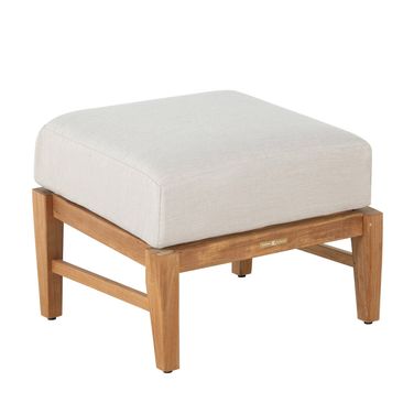 Croquet Teak Ottoman In Bali Pearl