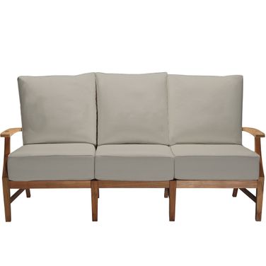 Croquet Teak Outdoor Sofa In Linen Dove