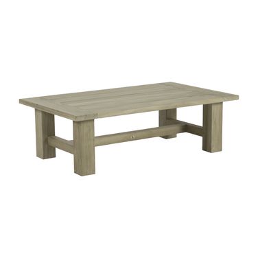 Croquet Teak Rectangular Coffee Table In Oyster Teak