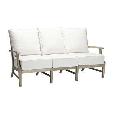 Croquet Teak Sofa In Heidi Silver