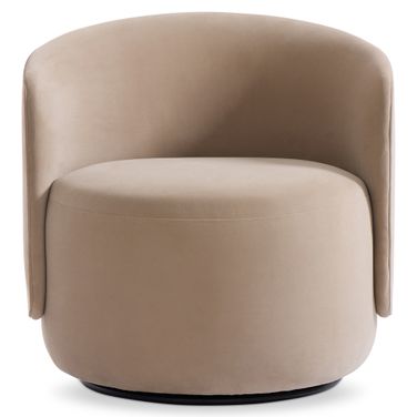 Crosby Fabric Swivel Chair In Beige