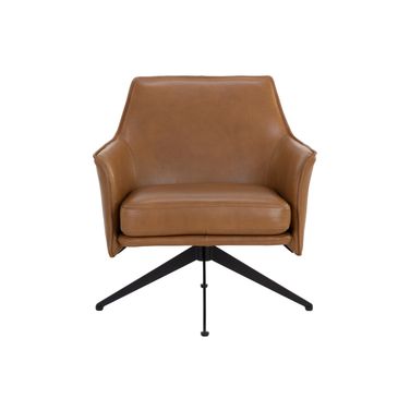 Crosby Swivel Lounge Chair In Missouri Cognac