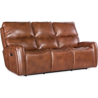 Crosby Zero Gravity Power Sofa with Power Headrest and Lumbar In Brown