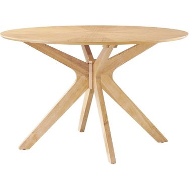 Crossroads 47 Inch Round Wood Dining Table In Oak