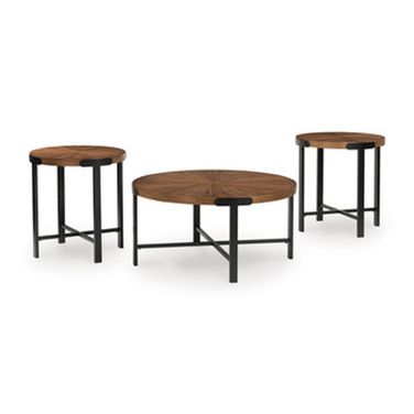 Crosstrail Table Set of 3 In Brown