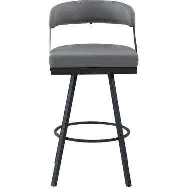Crowley Swivel Pub Height Chair Set of 2 In Black and Gray