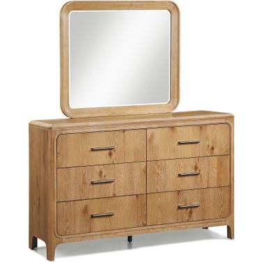 Westcott Dresser Mirror In Cerused Natural