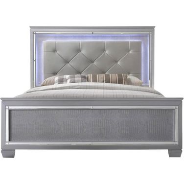 Crown Mark Lillian Grey King Bed