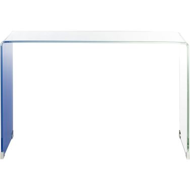 Crysta Clear and Blue Ombre Glass Console Table