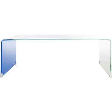 Crysta Clear/Blue Ombre Glass Coffee Table