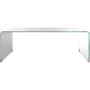Crysta Clear/White Ombre Glass Coffee Table