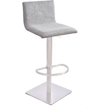 Crystal Brushed Steel Barstool