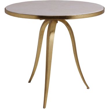 Signature Designs Crystal Stone Round End Table In Gold
