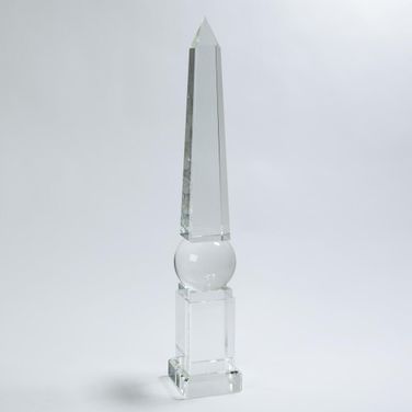 Crystal Tall Obelisk In Clear