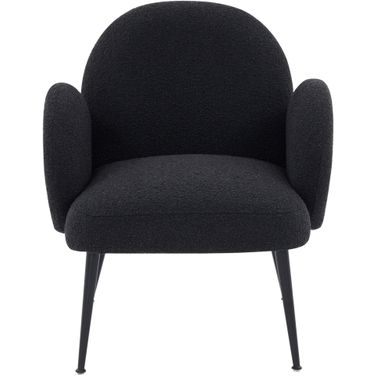 Crystalyn Boucle Accent Chair In Black