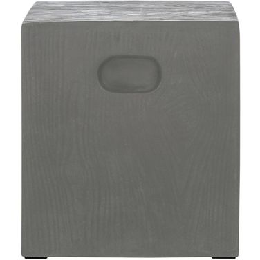 Cube Dark Grey Concrete Accent Table