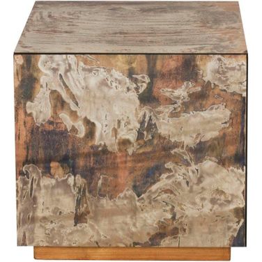 Cubo Gold Leaf And Antique Mirror Cocktail Table